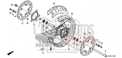 FRONT WHEEL VFR1200XDC de 2012